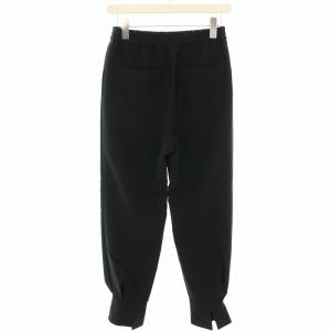 VERMEIL par iena ダブルクロスジョグパンツ テーパードパンツ イージー 36 黒 ブラック 21030938103110