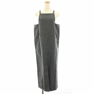ジャンパースカート ワンピース ウール ロング マキシ 36 グレー 21040938102030 /HN