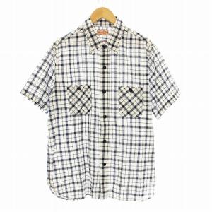 SPEC DOBBY CHECK S/S WORK SHIRT カジュアルシャツ 半袖 チェック柄 麻