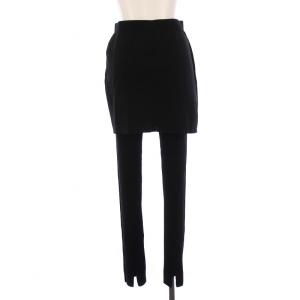 Spick&Span 24AW 2点セット レイヤード ニットスカートパンツ リブ ウール F 黒 24030200504030