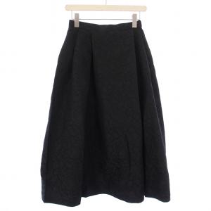 フラワージャガードタックスカート フレア マキシ ロング 花柄 総柄 36 黒 ブラック 22060938210110