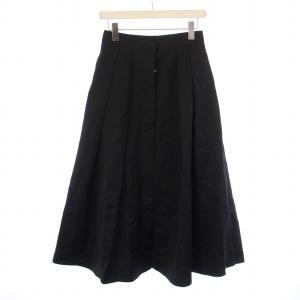 サテンボリュームスカート フレア マキシ ロング 無地 36 黒 ブラック 22060500708030