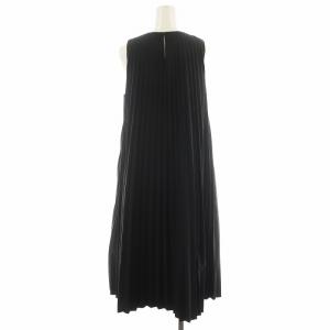 BRUNELLO CUCINELLI ワンピース ノースリーブ プリーツ モニーレ装飾 M ブラック