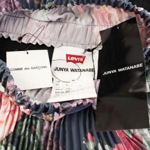 JUNYA WATANABE コムデギャルソン Levi's 24SS デニム切替プリーツワイドパンツ S