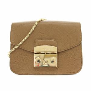 メトロポリス Metropolis ショルダーバッグ レザー チェーンストラップ 茶 ブラウン G6400