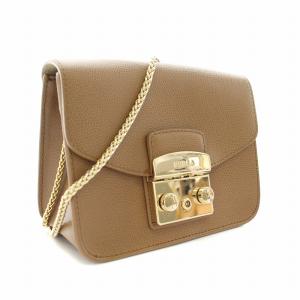FURLA メトロポリス Metropolis ショルダーバッグ レザー チェーンストラップ 茶 ブラウン G6400