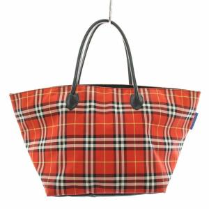 トートバッグ ナイロン レザー チェック柄 ヴィンテージ レッド