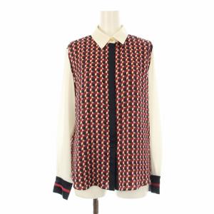 ジオメトリックプリントシャツ ブラウス 長袖 38 マルチカラー 085-87021 /OR