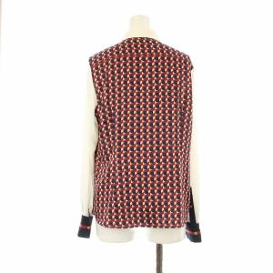 DRESSTERIOR ジオメトリックプリントシャツ ブラウス 長袖 38 マルチカラー 085-87021 /OR