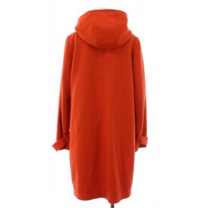 JIL SANDER NAVY ダッフルコート アウター ロング丈 フード ウール 32 赤 レッド /BB