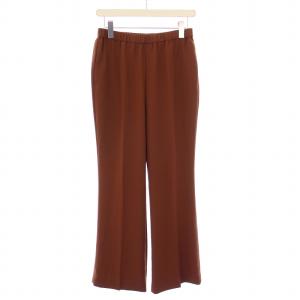 イージーフレアパンツ Back Satin バックサテン スラックス ウエストゴム ストレッチ 無地 38