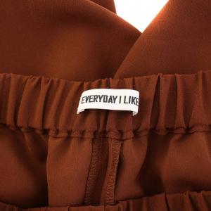 EVERYDAY I LIKE イージーフレアパンツ Back Satin バックサテン スラックス ウエストゴム ストレッチ 無地 38