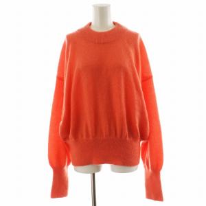 ニット セーター 長袖 ハイネック モヘヤ オレンジ A2583KSW010 /AN36