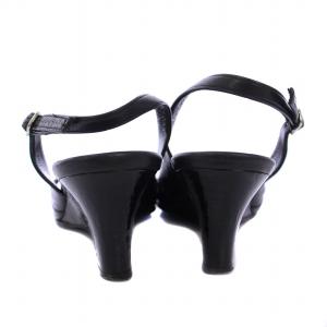 REGAL サンダル ウェッジソール オープントゥ ストラップ レザー 22 黒 /BM