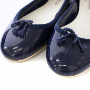 Repetto サンドリヨン Cendrillon バレエシューズ フラットシューズ エナメル 40 紺 V1790VLR