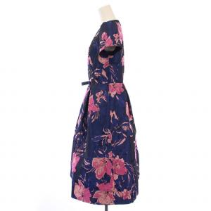 M'S GRACY 25SS フレアワンピース 花柄 38 ネイビー ピンク