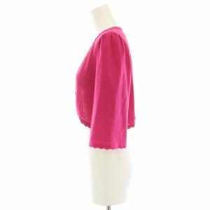 M'S GRACY ニットカーディガン ボレロ スカラップ ショート丈 七分袖 38 ピンク TZ-918315 /HN