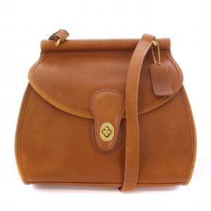 美品⭐️OLD COACH ショルダーバッグ　レザー　ブラウン　USA製 オールドCOACH ショルダーバッグ 本革 ブラウン メンズ