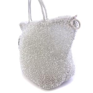 ANTEPRIMA ワイヤーバッグ チャーム付き シルバーカラー