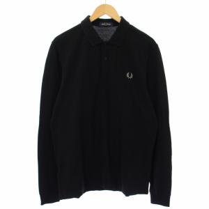 Plain Fred Perry L/S Polo Shirt ポロシャツ 長袖 L 黒 M6006 /TK