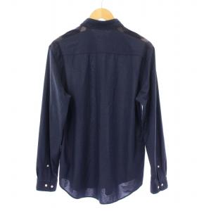 BLACK LABEL CRESTBRIDGE シャツ 長袖 チェック 切替 L ネイビー 51M02-802-28 /KH