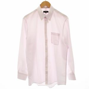 ワイシャツ ボタンダウンシャツ 長袖 ロゴ刺繍 LL 薄ピンク ライトピンク 51L07-821-12