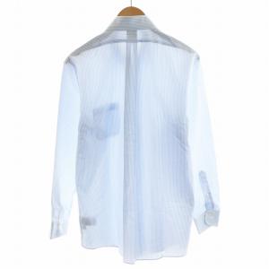 Brooks Brothers シャツ 長袖 ストライプ柄 コットン 15 1/2 2/3 水色 ライトブルー 白 ホワイト /AN31