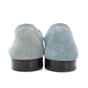 GUCCI ローファー スリッポン ローヒール スエード ホースビット 41 青 ブルー /BB