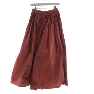 TOMORROWLAND マイクロタフタ ボリュームマキシスカート ロング フレア 36 赤 レッド 11050105931 /RO