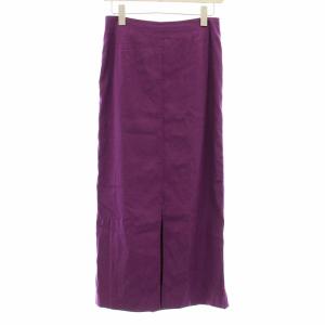 23SS バイオリネンストレッチタイトスカート ロング マキシ 38 紫 パープル 23060370050120