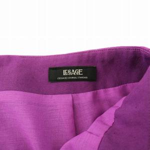 JOURNAL STANDARD L'ESSAGE 23SS バイオリネンストレッチタイトスカート ロング マキシ 38 紫 パープル 23060370050120