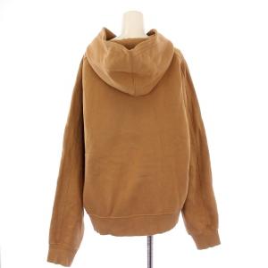 S Max Mara プルオーバーパーカー スウェット 長袖 ストレッチ ロゴ 刺繍 裏起毛 L 茶 ブラウン /BB