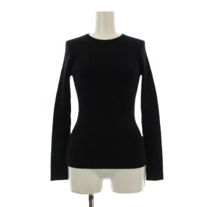 コットンカシミヤリブニット セーター 長袖 タグ付き F 黒 ブラック GGZ1041105A0005