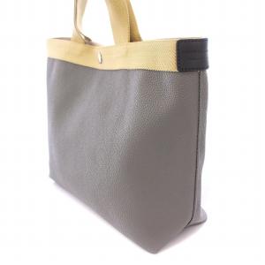 Hervé Chapelier グラニ ゴールド 舟形トートバッグ グレー