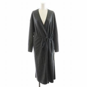 24AW ミルドスムース カラーレスコート ロング丈 ウール F グレー 23084408112 /AN20