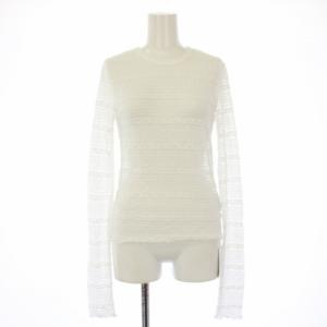 25SS Flowerストレッチレース プルオーバー カットソー 長袖 F 白 25070900203120