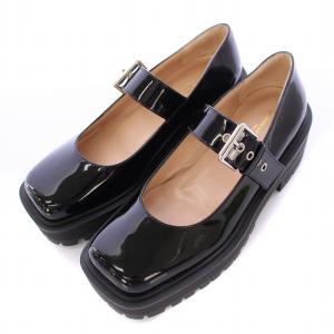 メリージェーン パンプス エナメル 36.5 ブラック