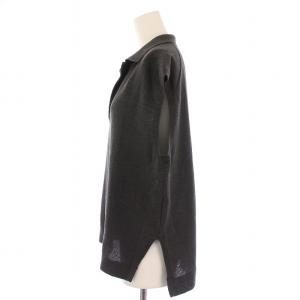 GALERIE VIE 24SS ドライカノコスリーブレスプルオーバー ベスト スキッパー ストレッチ 無地 麻 リネン混 F