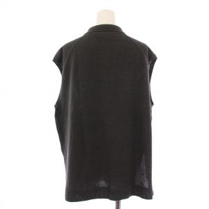 GALERIE VIE 24SS ドライカノコスリーブレスプルオーバー ベスト スキッパー ストレッチ 無地 麻 リネン混 F