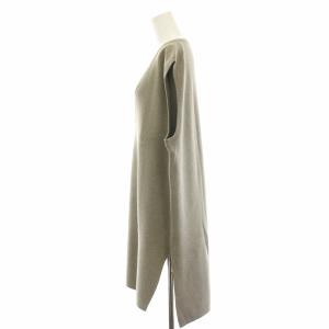 GALERIE VIE コットンシルクVネックベスト ニット 絹混 S グレージュ 23021102133 /HN