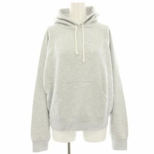 22AW スビンコットンジャージーフーデッドプルオーバー パーカー スウェット 長袖 S ライトグレー