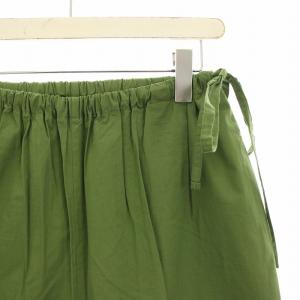 GALERIE VIE 21SS コットンウエストギャザーワイドパンツ イージー 32 緑 グリーン 23041204431 /HN