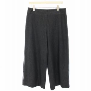 ガウチョパンツ ワイドパンツ グロップドパンツ ライン 13 黒 ブラック AV-0900277 /HN