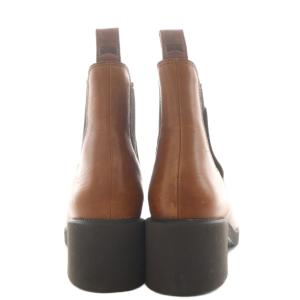 CAMPER サイドゴアブーツ ショートブーツ チャンキーヒール レザー 37 茶 ブラウン K400319-003