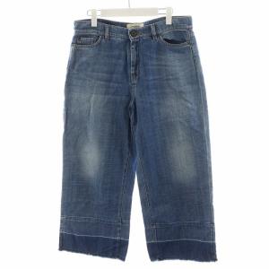 デニムパンツ ジーンズ ジーパン Gパン ワイドパンツ カットオフ 44 青 ブルー 51810677