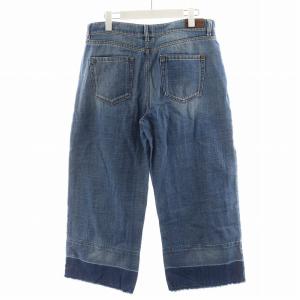 MAX MARA WEEKEND LINE デニムパンツ ジーンズ ジーパン Gパン ワイドパンツ カットオフ 44 青 ブルー 51810677