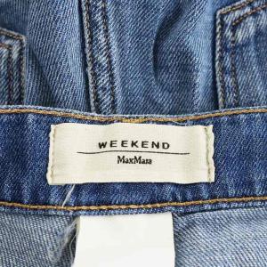 MAX MARA WEEKEND LINE デニムパンツ ジーンズ ジーパン Gパン ワイドパンツ カットオフ 44 青 ブルー 51810677