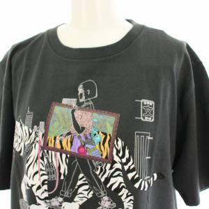 graniph × 中村佑介 Tシャツ カットソー  アニマルプリント グラフィックプリント 半袖 S グレー 101001194