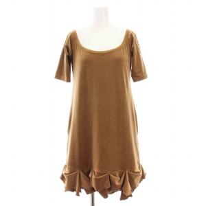 DAISY VELOUR ワンピース 38 ブラウン 30576