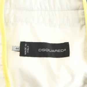 DSQUARED2 テーラードジャケット シングル ストライプ柄 ロゴ 44 グレー 白 ホワイト /AN48
